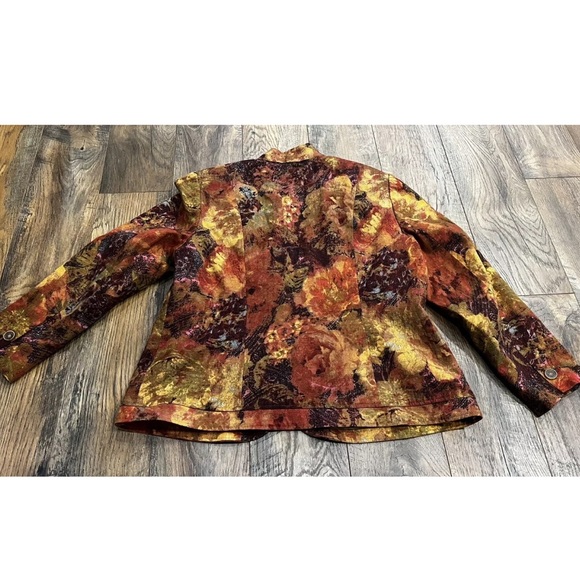 Coldwater Creek Warm Colored Lined Hip Length Blazer, Button Closure, Size 14P - Picture 9 of 11